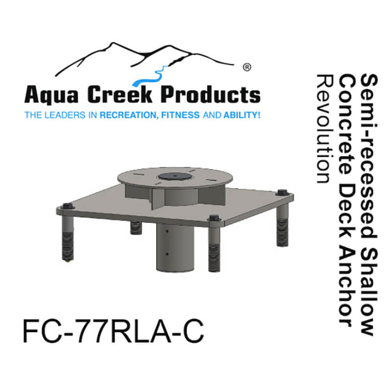 Aqua Creek Revolution Lift Semi-Recessed, Shallow Concrete Deck Anchor