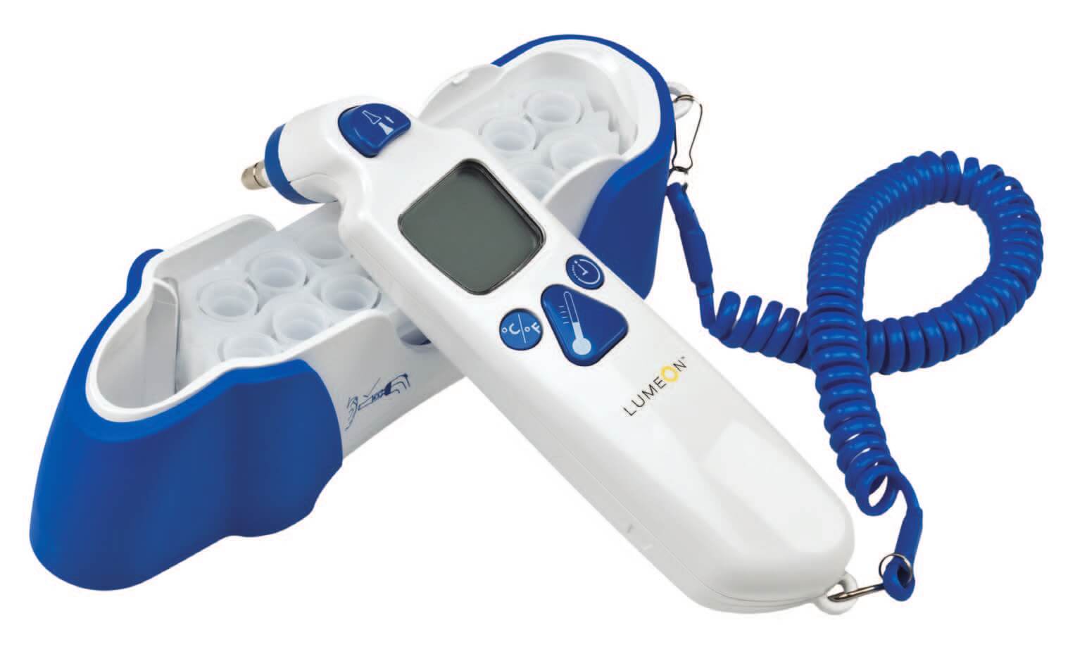 McKesson LUMEON Tympanic Thermometer - Handheld Ear Probe, Blue