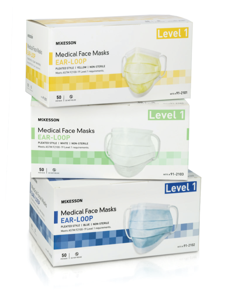 mckesson yellow procedure masks